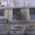 A school damaged by rocket-fire in Al-Sbaina, south of Damascus. Credit: YouTube