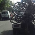 A photo published by several Syrian Facebook pages allegedly shows confiscated bikes. Credit: Facebook