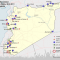 A map of Syria on Azadi Friday