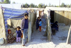 A makeshift home far from home