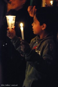 People gathered to show support for the Egyptian protesters