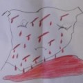 A drawing by a Syrian child refugee in Lebanon (Amnesty International)