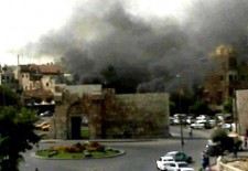 Bab Touma square shortly after the explosion on Sunday October 21 (Facebook)