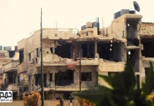A destroyed building in the Baba Amr district in Homs - Facebbok
