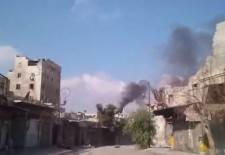 Bab Al-Hadid quarter in Aleppo following an air raid on the second day of the truce. Ugarit News- Youtube