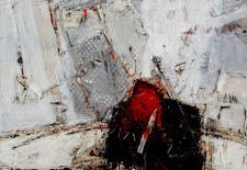 Abdel Karim Majdalbeik / "Massacre" / Measurement: 150 cm × 150 cm / mixed media on canvas