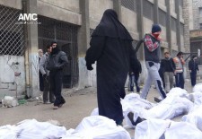 Dead bodies waiting to be identified after being pulled out of the Quweiq River – Facebook