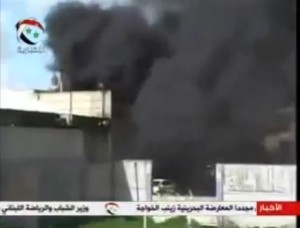 A bombing in Akrama in Homs a few months ago