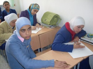 Students at the Institute for the Hearing Impaired in Raqqa in 2009. Credit: eRaqqa website.