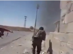PYD fighters clash with Al-Nsura Front in Tal Abyad in September. Credit: YouTube.