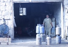 A gas storehouse in Kfar Nabel. Photography by Hazzaa al-Adnan