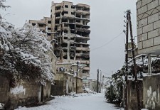 Snow cover Al-Qaboun neibourhood in Damasacus. Photo credit: Young Lens Dimashqi
