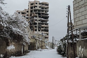 Snow cover Al-Qaboun neibourhood in Damasacus. Photo credit: Young Lens Dimashqi