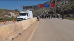 The Turkish side of the Bab Al-Hawa crossing last May - Damsacus Bureau