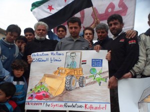 Kfar Nabel continued to produce banners after the assassination attempt on Raed al-Fares - The “Banners of Occupied Kfar Nabel” Facebook page