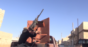 An opposition fighter in Salqeen. Photography: Issam Abdulhamid
