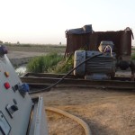 مضخات مياه على نهر الفرات في بلدة البوليل في دير الزور- تصوير أحمد البوليلي