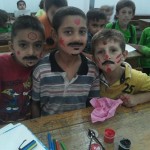 نشاطات ترفيهية في مدرسة الرعاية الإنسانية في حاس من صفحة جمعية نماء سوريا على فايس بوك