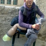 ناصر القدور يعتبر نفسه محظوظا لحصوله على طرف صناعي جيد تصوير مصطفى الجلل