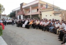 A gathering in the city of Dirik to commemorate the founding of the Assyrian Democratic Organisation, the largest and oldest Assyrian political party in Syria. Photograph: Inmar Abdel Ahad
