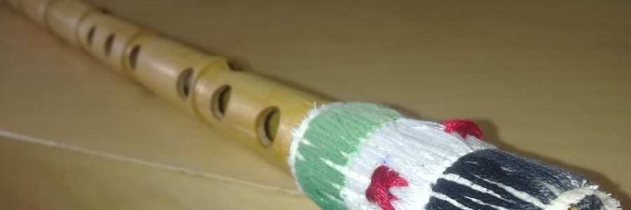 One of Ahmad’s own flutes.