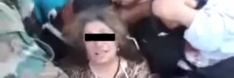 A still from a video purportedly showing Syrian prisoners beaten by government soldiers. Hamza al-Zeidi. Source: YouTube