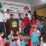 فرحة الأطفال في الحفل السنوي الأول لتكريم الأيتام في إدلب تصوير محمد رافع جعار