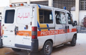 سيارة الإسعاف الوحيدة التي تملكها الطبابة الشرعية في حلب- صورة خاصة